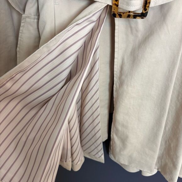 Millard Fillmore MF-13 Trench Coat Light Tan Beige Size Large Steampunk Unique - Picture 10 of 16